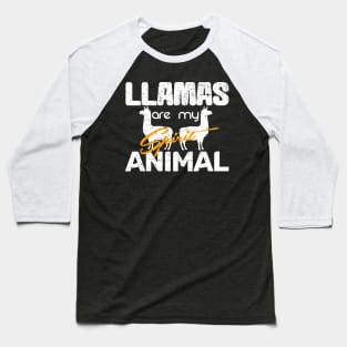 'Llamas Are My Spirit Animal' Alpaca Llama Trendy Gift Baseball T-Shirt